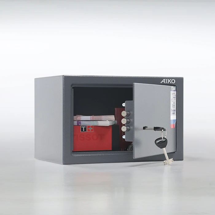 Сейф небольшой с ключевым замком AIKO T-200 KL фото СтеллажМастер Сейф небольшой с ключевым замком AIKO T-200 KL фото СтеллажМастер