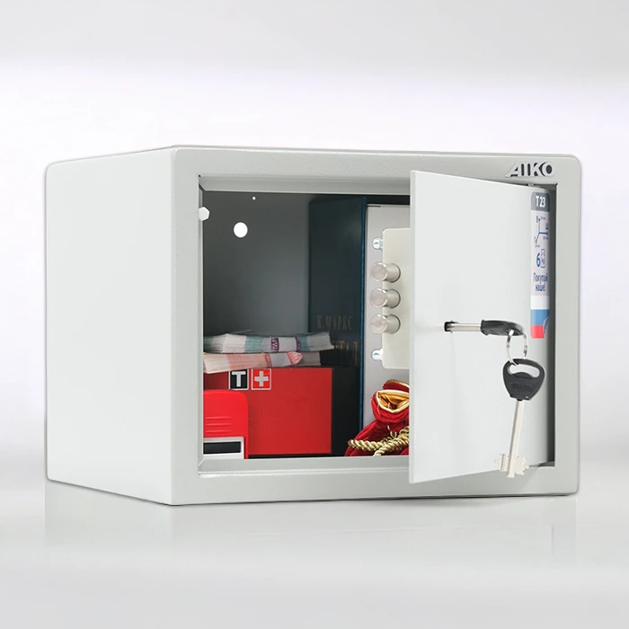 Сейф офисный AIKO T-23 с ключевым замком фото СтеллажМастер Сейф офисный AIKO T-23 с ключевым замком фото СтеллажМастер