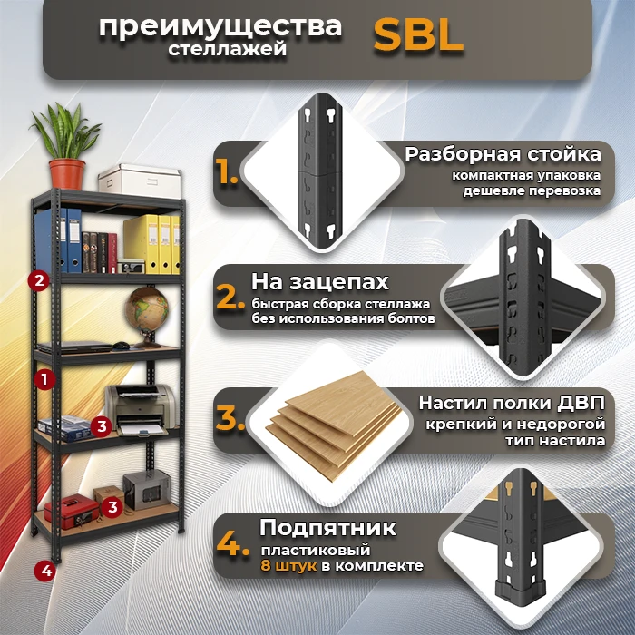 Преимущества стеллажей SBL фото СтеллажМастер Преимущества стеллажей SBL фото СтеллажМастер